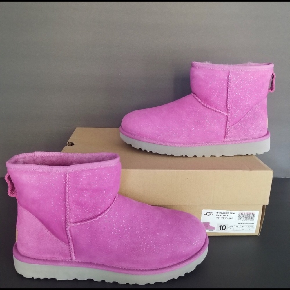UGG Classic Mini Milky Way Water Resistant Boots.